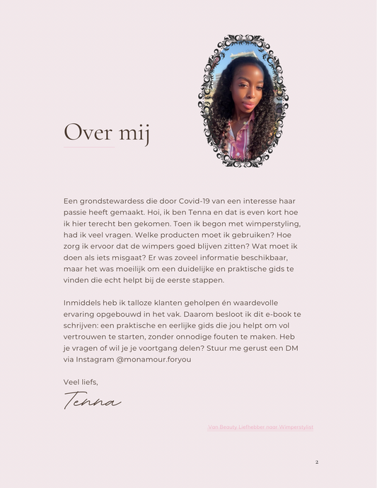E-book “Van Wimperliefhebber Naar Wimperstylist”